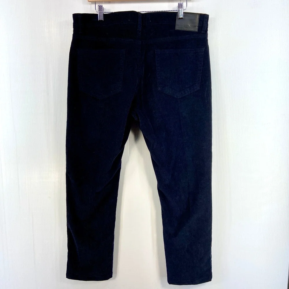 Tailor Vintage Canaan Slim Fit Navy Blue‎ Corduroy Pants Jeans Mens 36x30 NEW